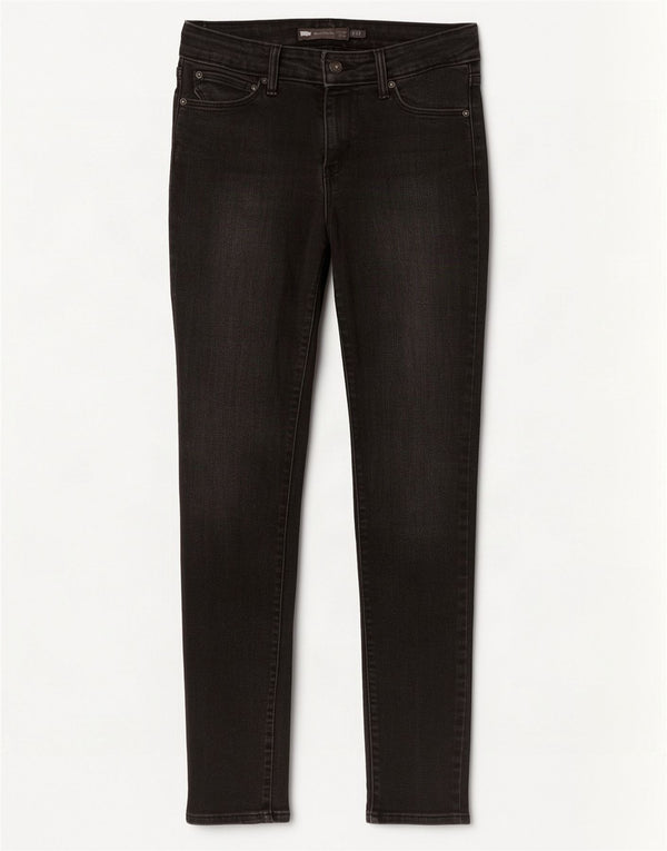 Calça jeans feminina Levi's Demi Curve Mid Rise Skinny US 4 Small W27 L30 preta