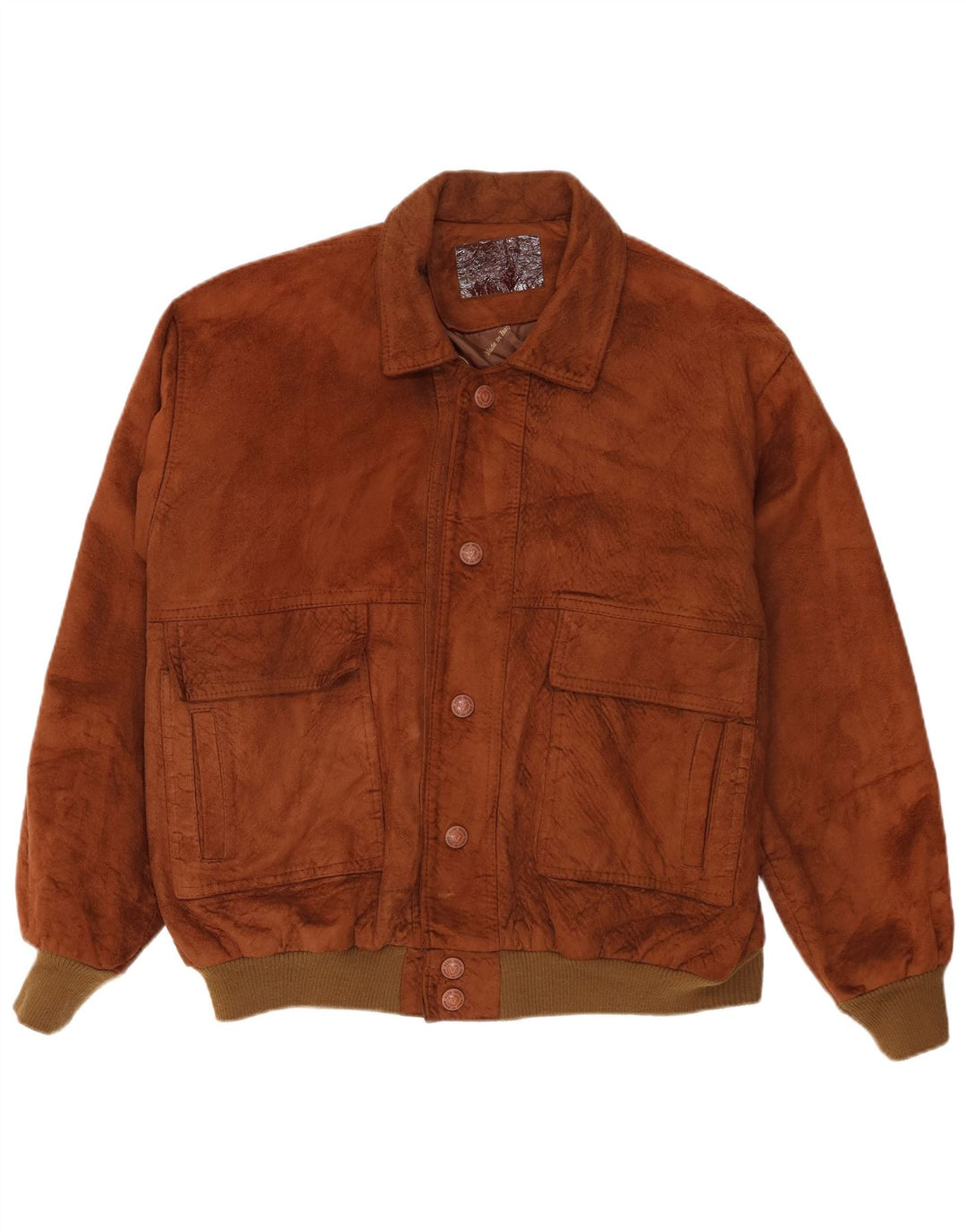 Alta Moda Mens Bomber Suede Jacket UK 42 XL Marrom