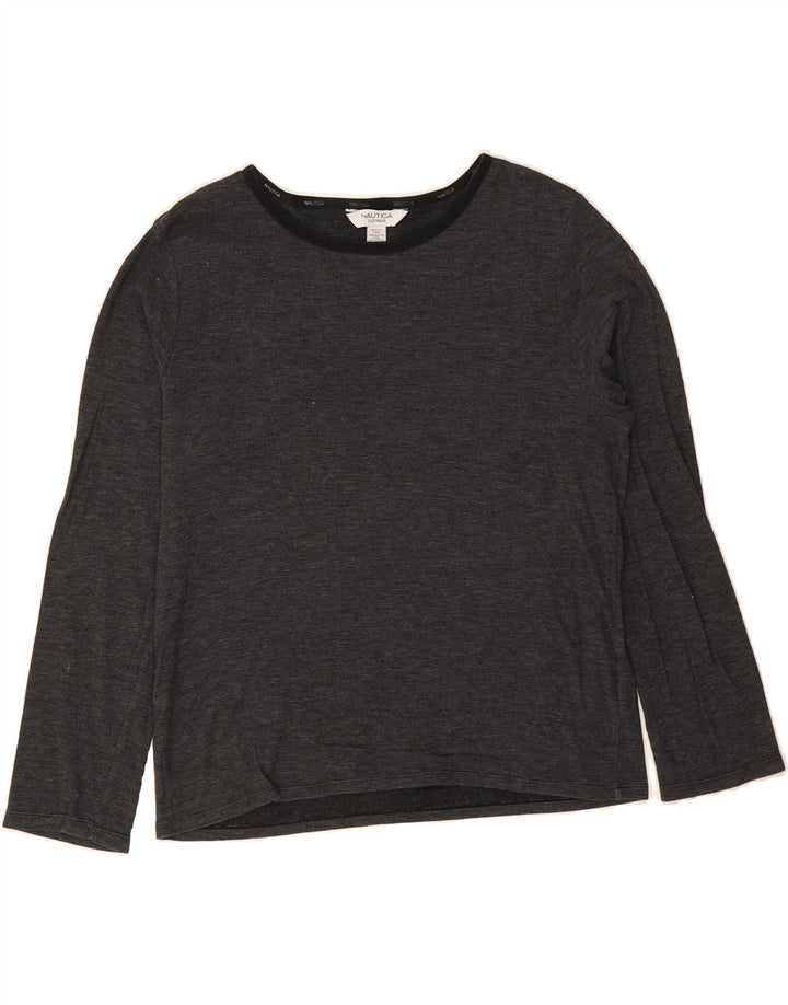 NAUTICA Womens Top Long Sleeve UK 18 XL Grey Cotton Vintage Nautica and Second-Hand Nautica from Messina Hembry 