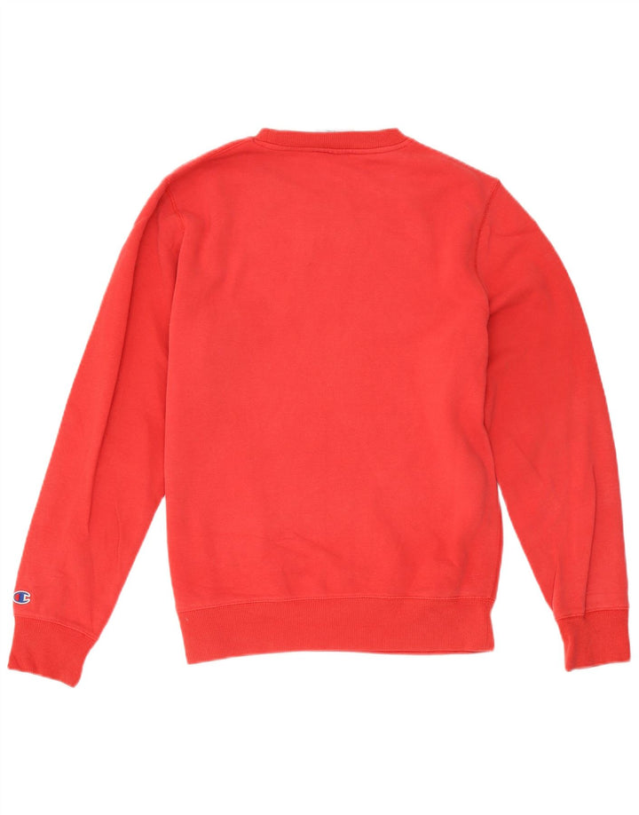 Champion masculino gráfico moletom jumper médio algodão vermelho