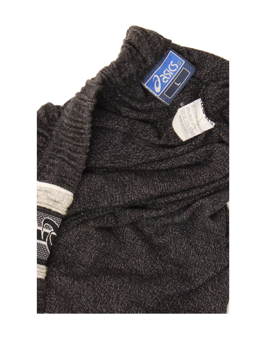 Shorts esportivos masculinos Asics Graphic grande cinza colorblock algodão