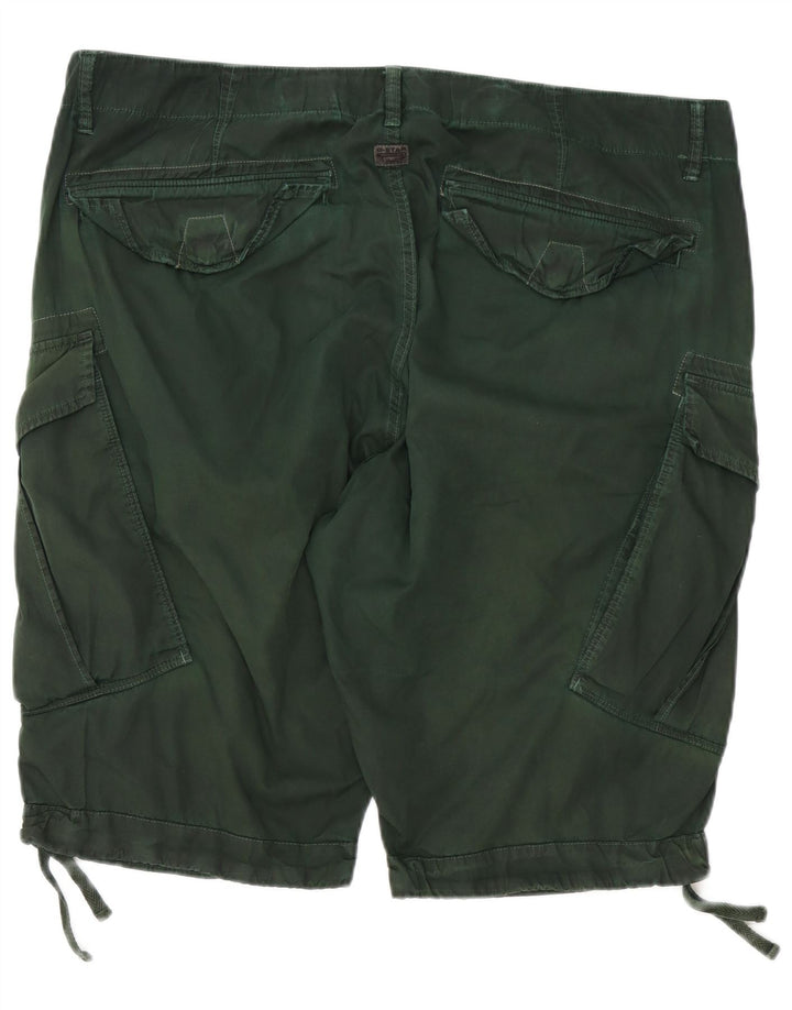 G-STAR Mens Loose Fit Cargo Shorts W40 XL Algodão Verde