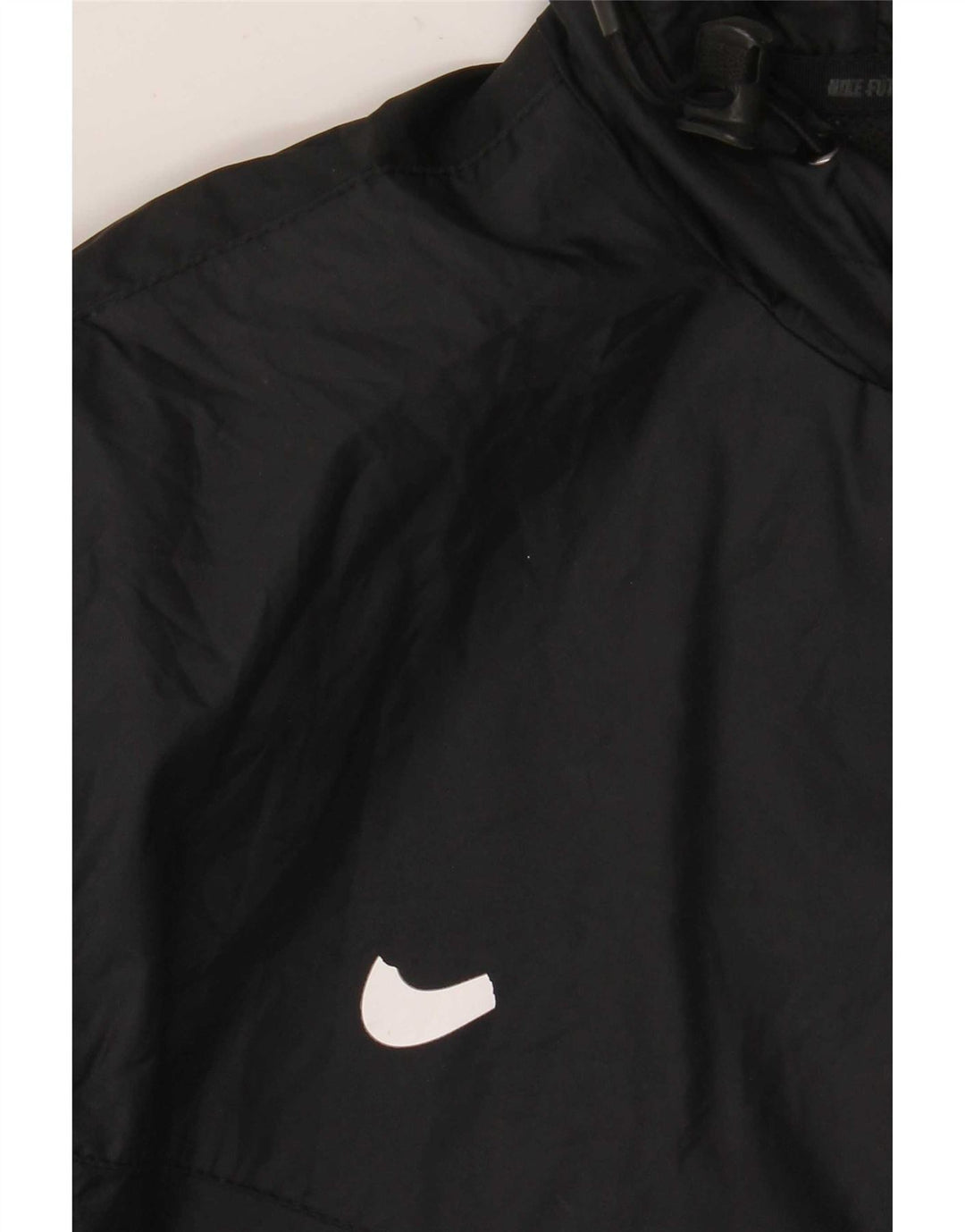 Jaqueta de chuva masculina Nike com capuz UK 38 médio preto nylon