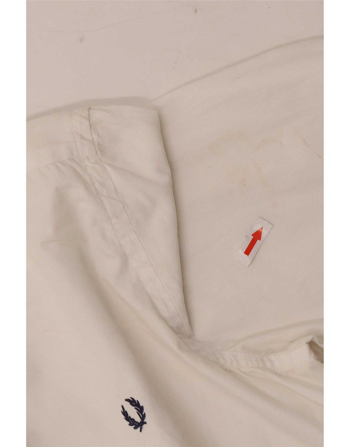 Camisa masculina Fred Perry 11-12 anos algodão branco