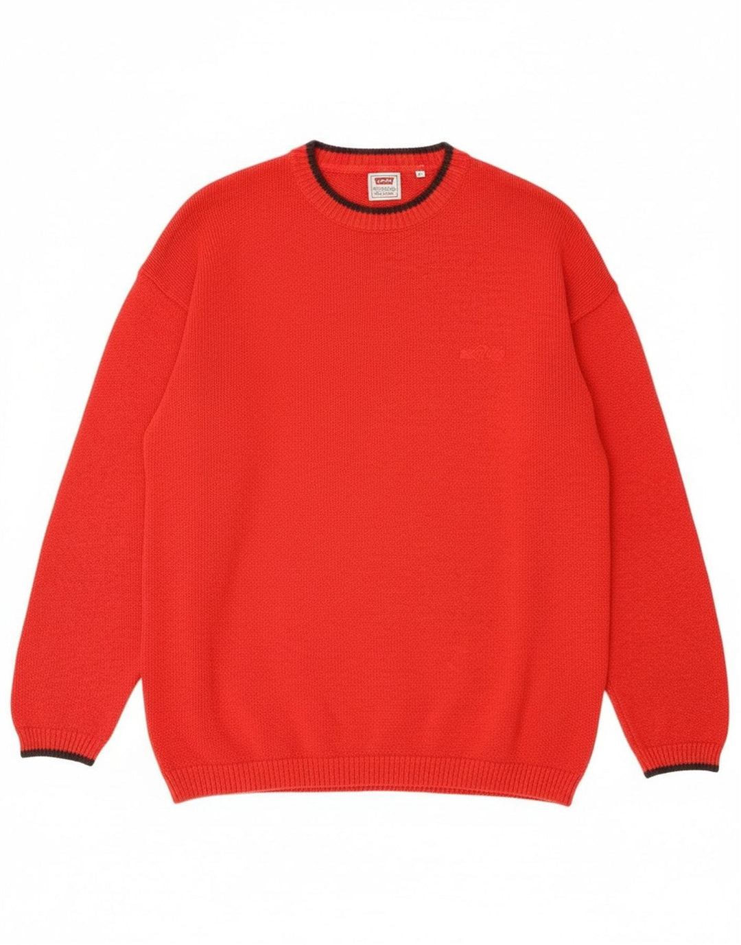 Suéter masculino Levi's com gola redonda XL de algodão vermelho