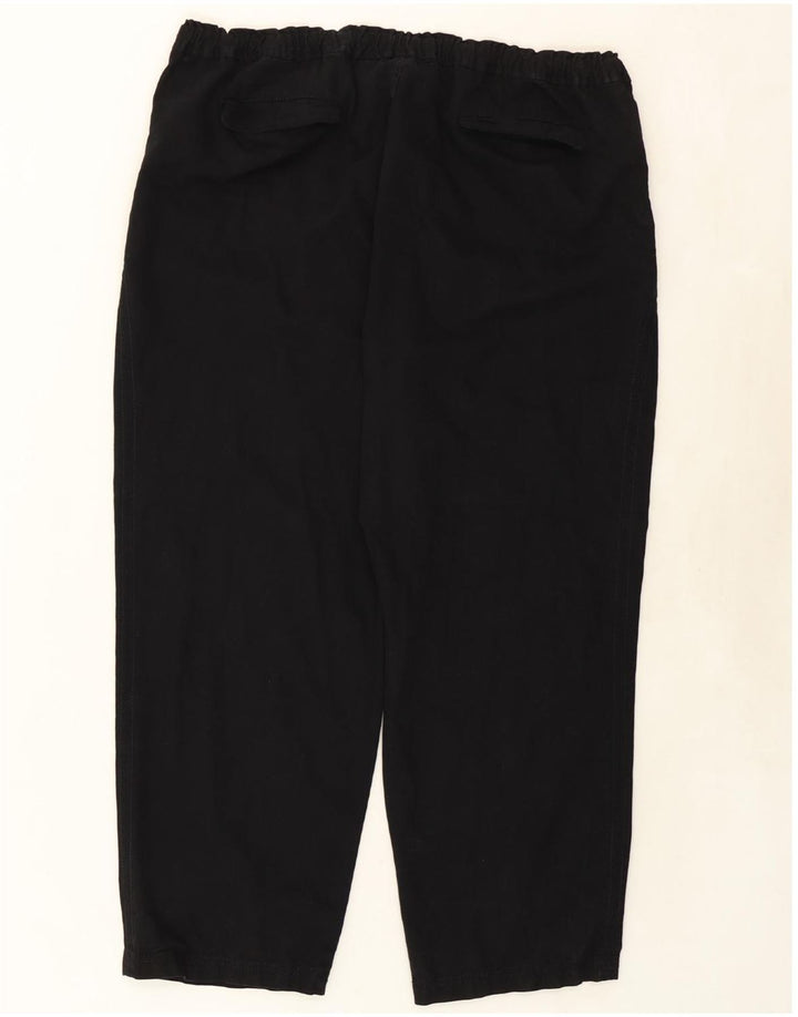 DKNY Womens Tapered Casual Trousers W38 L29 Black Cotton Vintage Dkny and Second-Hand Dkny from Messina Hembry 