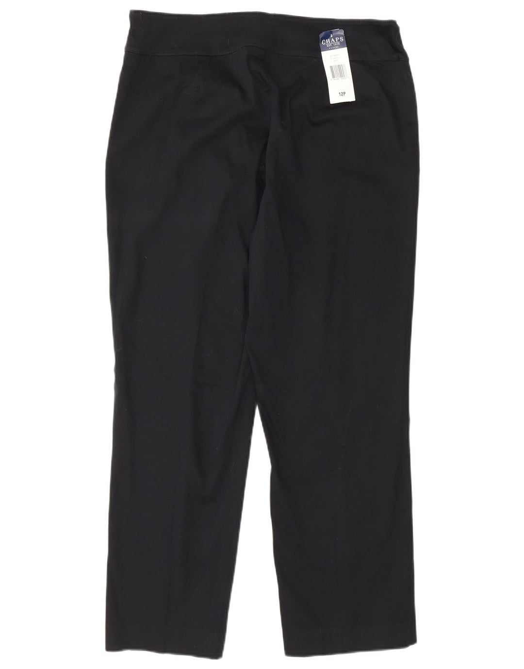 Calça Chino Reta Feminina Chaps US 12 Grande W32 L27 Preta