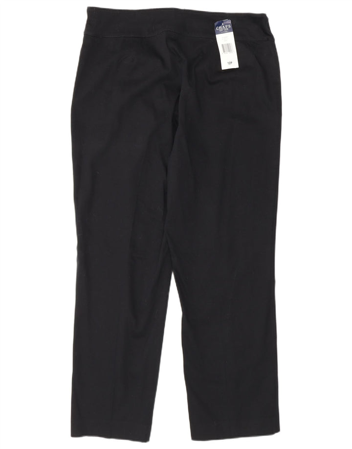Calça Chino Reta Feminina Chaps US 12 Grande W32 L27 Preta