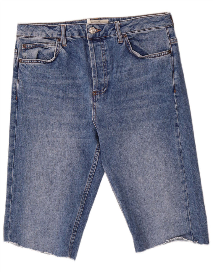 Shorts jeans feminino Topshop W30 algodão azul médio