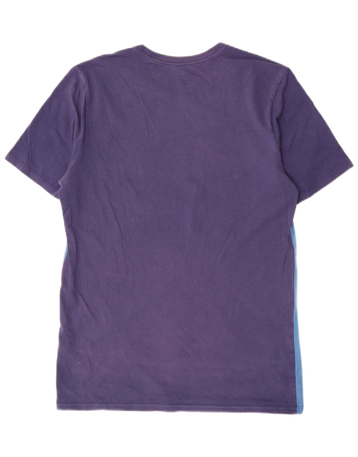 Camiseta masculina Nike Top médio azul colorblock algodão