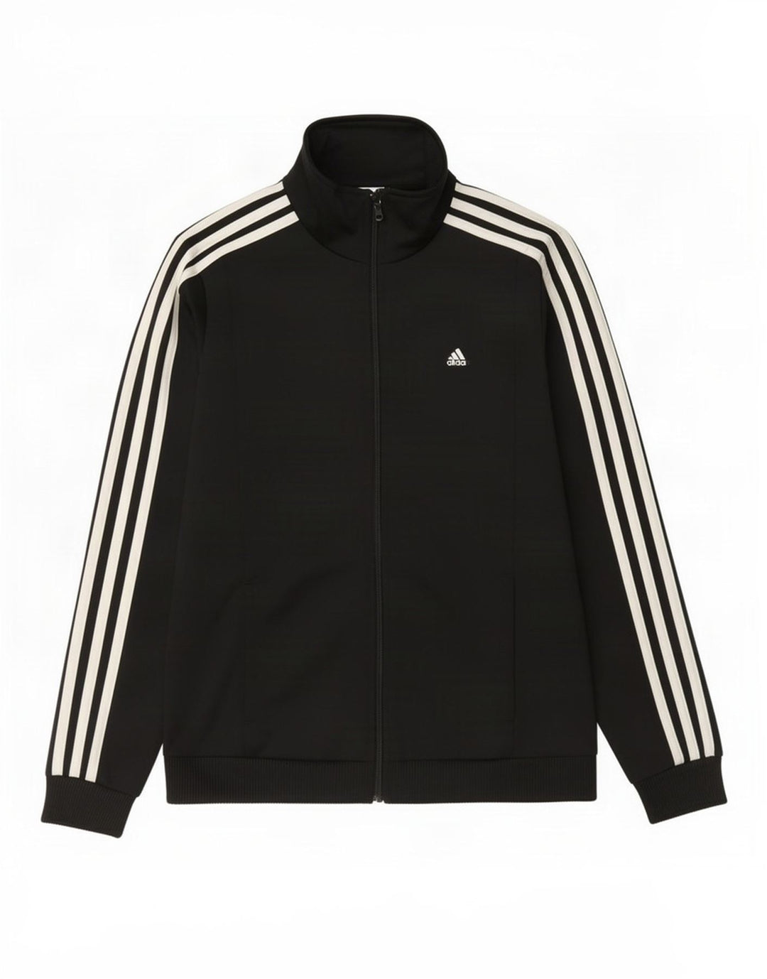 Adidas Womens Tracksuit Top Jacket UK 8/10 Pequeno Poliéster Preto