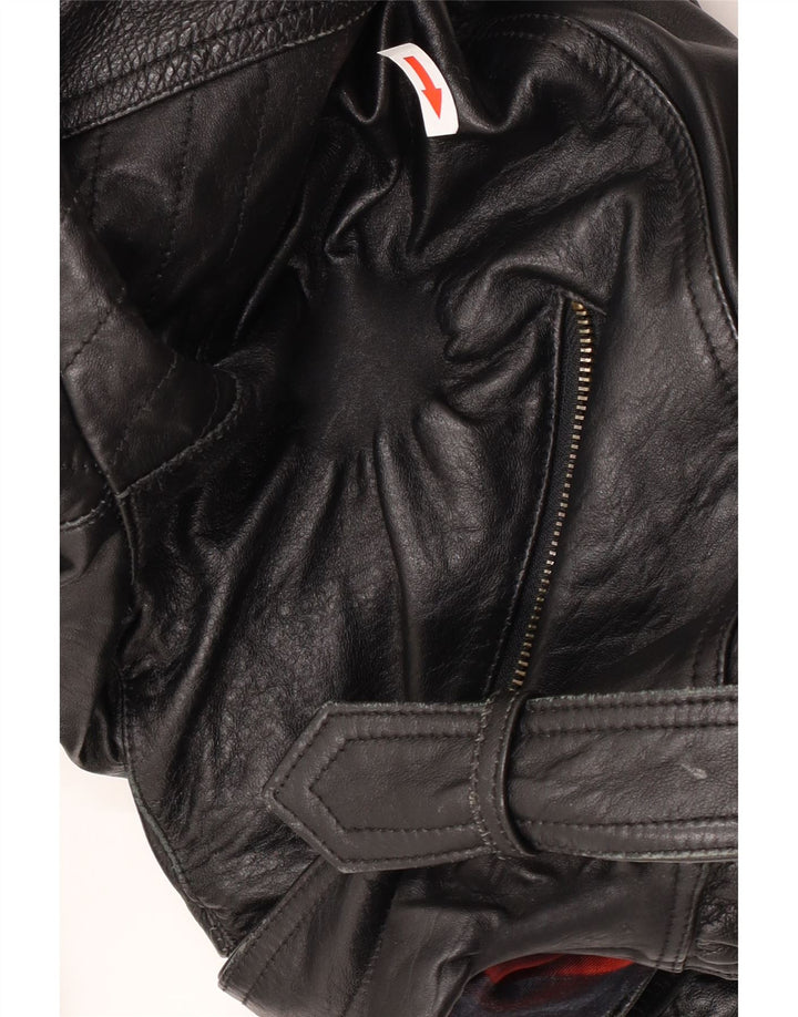Yessica Jaqueta Feminina Oversized Crop Biker EU 38 Médio Preto