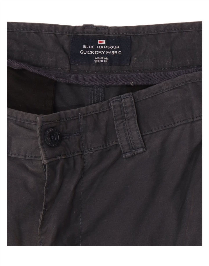 Bermuda masculina Marks & Spencer Blue Harbour Cargo W34 cinza grande