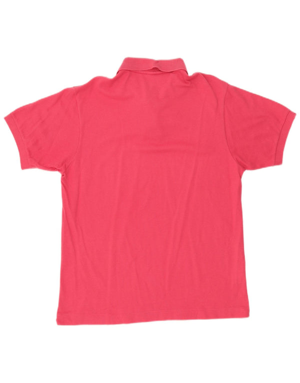 Lacoste Mens Polo Shirt Size 4 Medium Pink Cotton