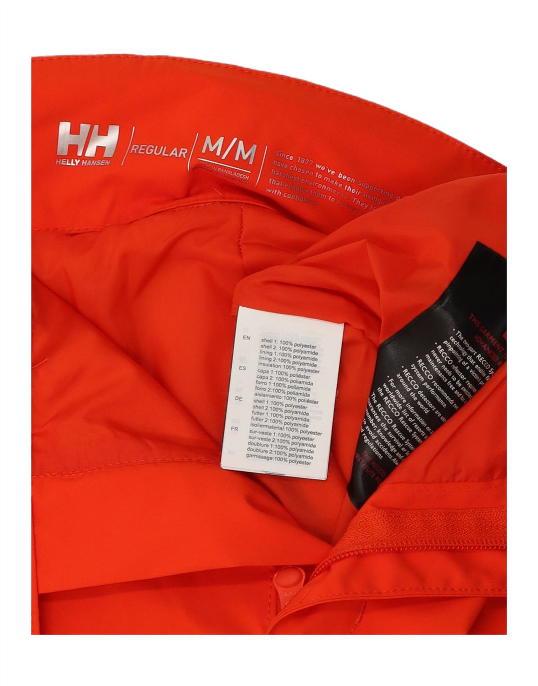 Calças de esqui masculinas Helly Hansen poliéster vermelho médio