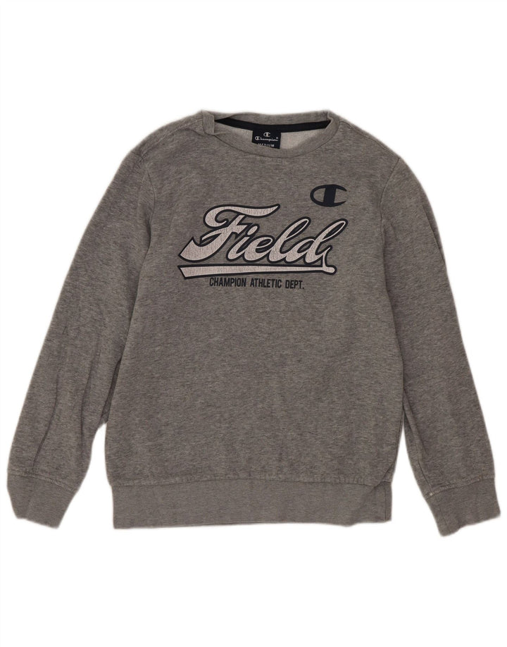 Jumper de moletom Champion Boys 9-10 anos cinza médio manchado esportivo