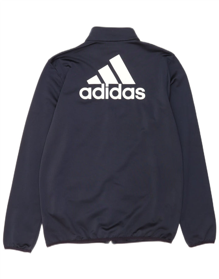 Casaco de treino gráfico Adidas Boys 15-16 anos azul marinho poliéster