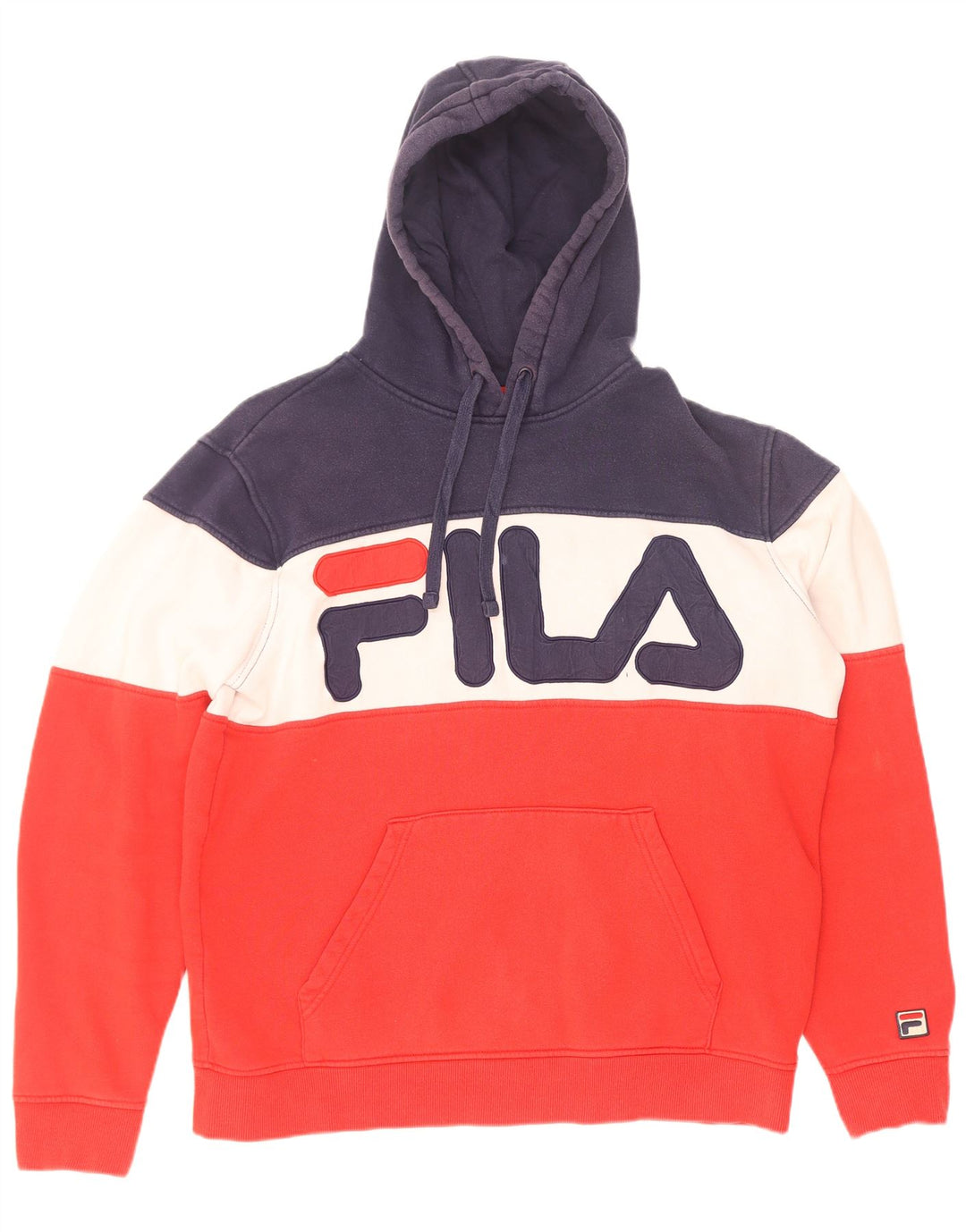 Fila Mens Graphic Hoodie Jumper Médio Multicolorido Colorblock Algodão