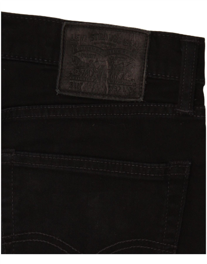 Levi's Masculino 511 Slim Jeans W32 L30 Algodão Preto