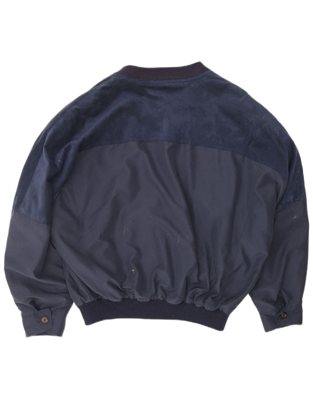 Jaqueta bomber masculina VINTAGE UK 42 XL poliéster azul marinho