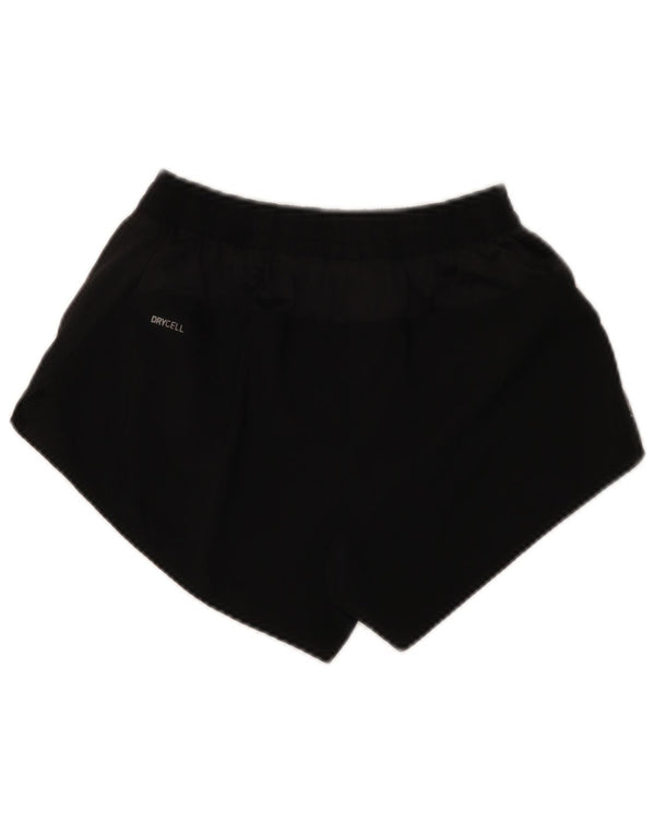 Shorts esportivos femininos Puma UK 10 pequeno poliéster preto