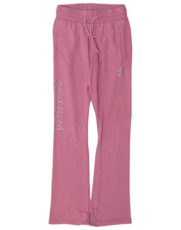 Calça Adidas Feminina Graphic Flare UK 8 Pequena Rosa Algodão