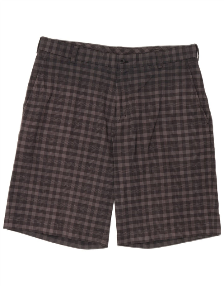 Shorts Nike Masculino Dri Fit Chino W34 Grande Cinza Gingham Poliéster