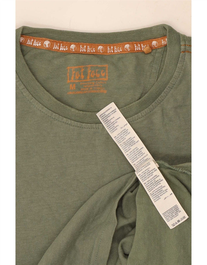 Camiseta gráfica masculina Fat Face Top algodão verde médio