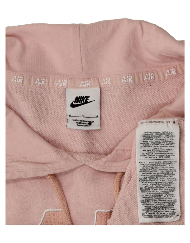 NIKE Womens Oversized Graphic Hoodie Jumper UK 14 Medium Pink Cotton Vintage Nike and Second-Hand Nike from Messina Hembry 