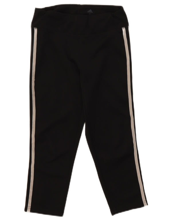 Adidas Womens Aeroready Capri Leggings UK 8/10 Small Black Polyester