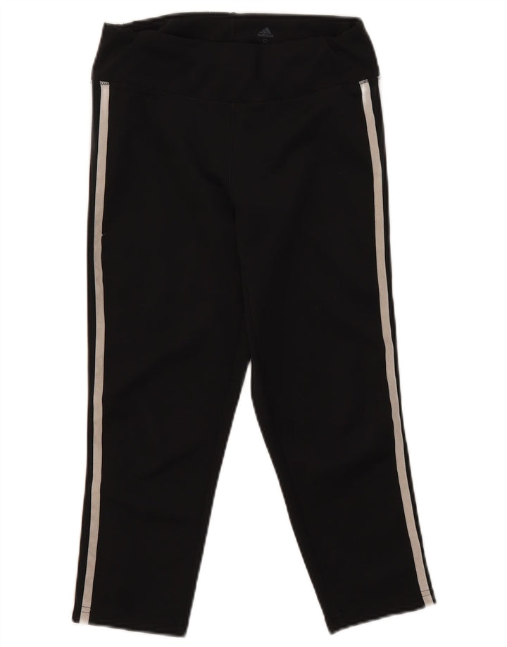 Adidas Womens Aeroready Capri Leggings Reino Unido 8/10 Pequeno Poliéster Preto
