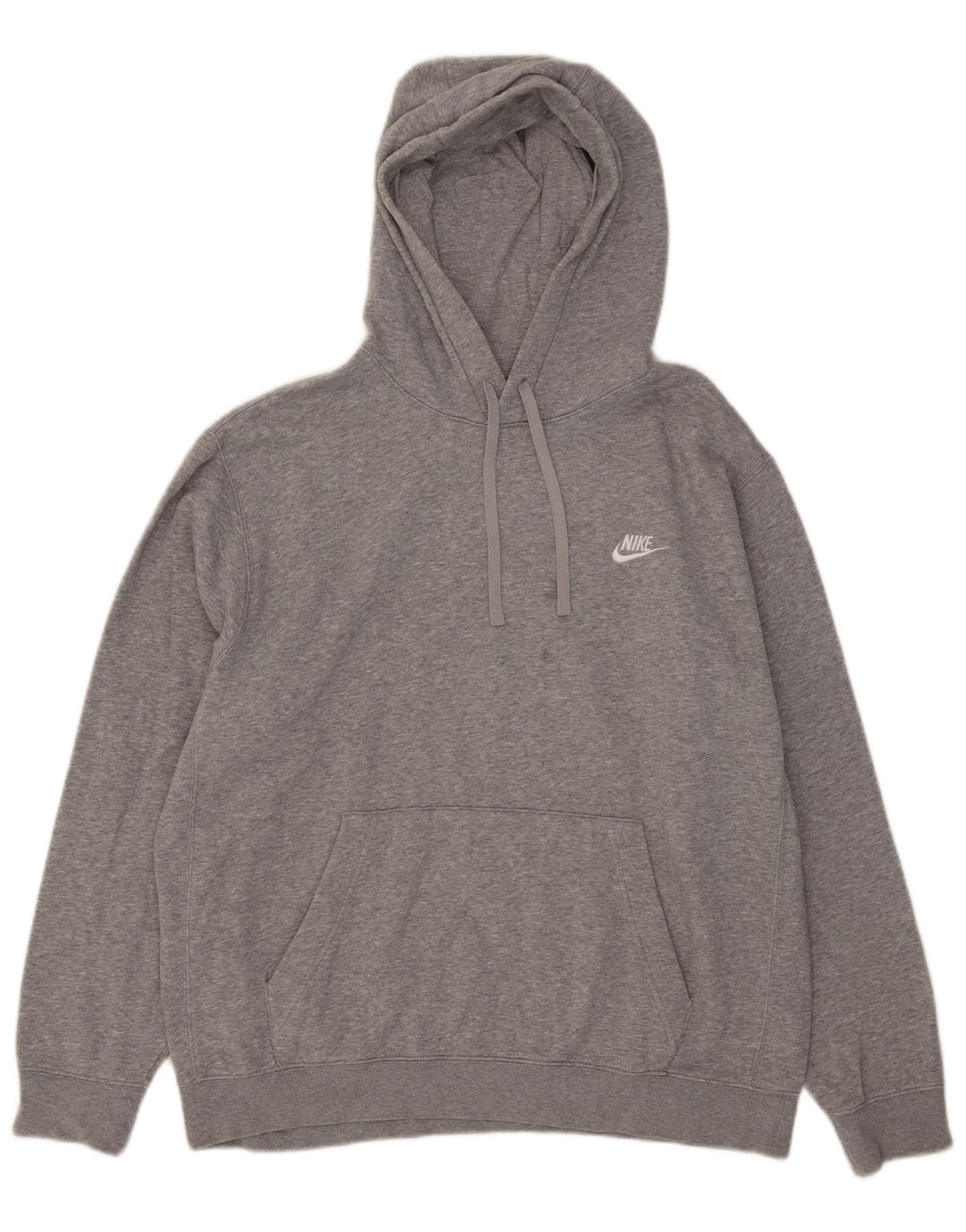 Jumper com capuz masculino Nike grande algodão manchado cinza