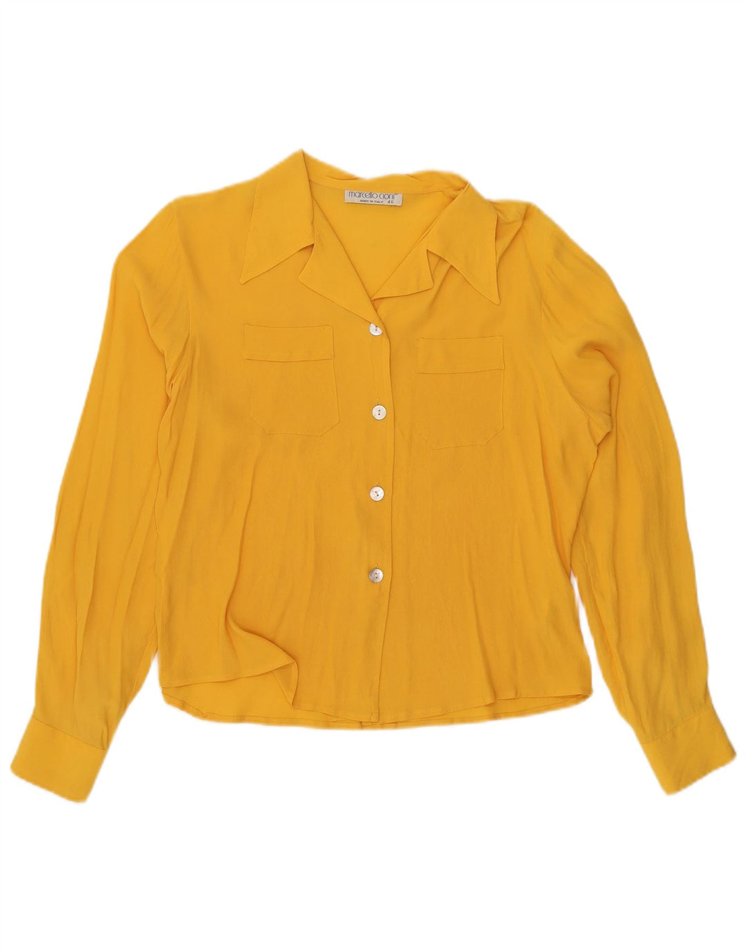 Blusa feminina Marcello Cioni IT 46 grande acetato amarelo