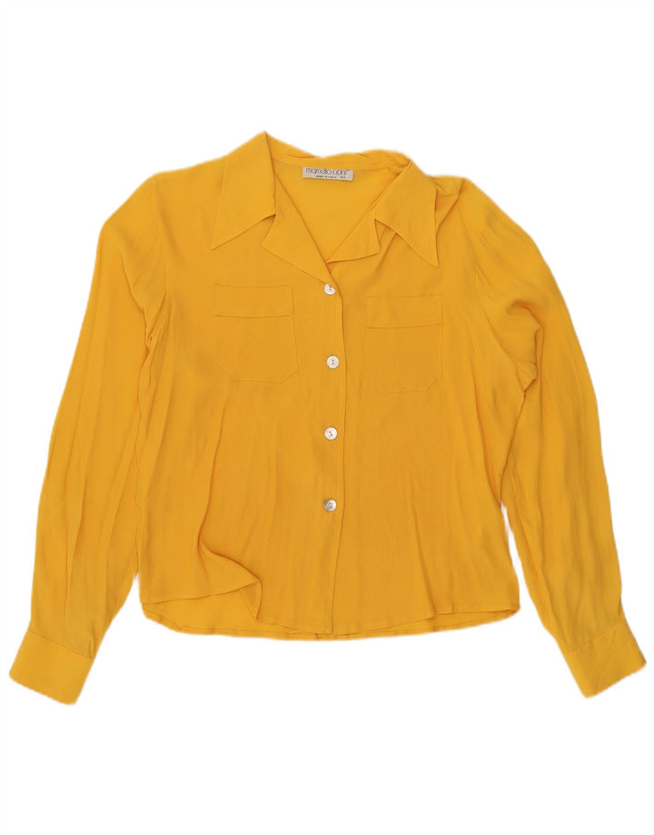 Blusa feminina Marcello Cioni IT 46 grande acetato amarelo
