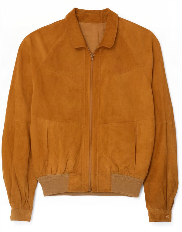 Jaqueta de camurça masculina vintage UK 42 XL bege