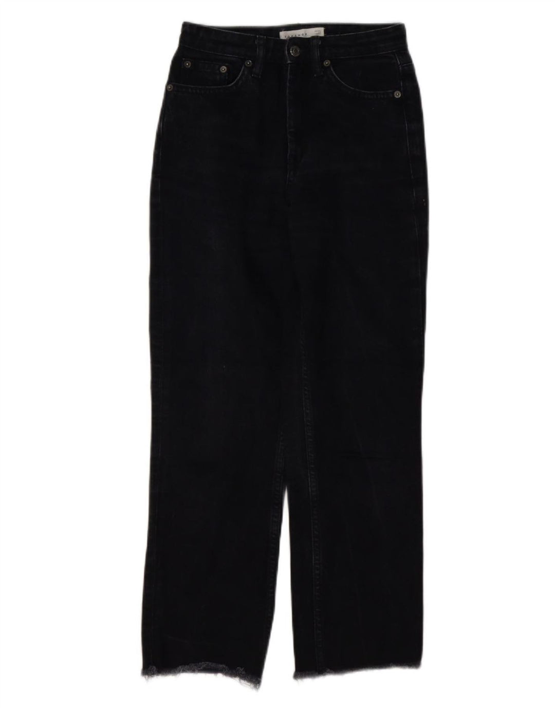 Jeans retos femininos Topshop W25 L26 algodão preto