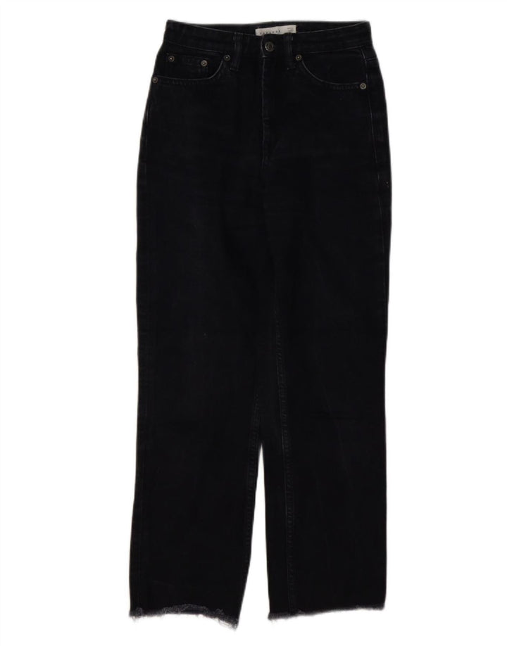 Jeans retos femininos Topshop W25 L26 algodão preto