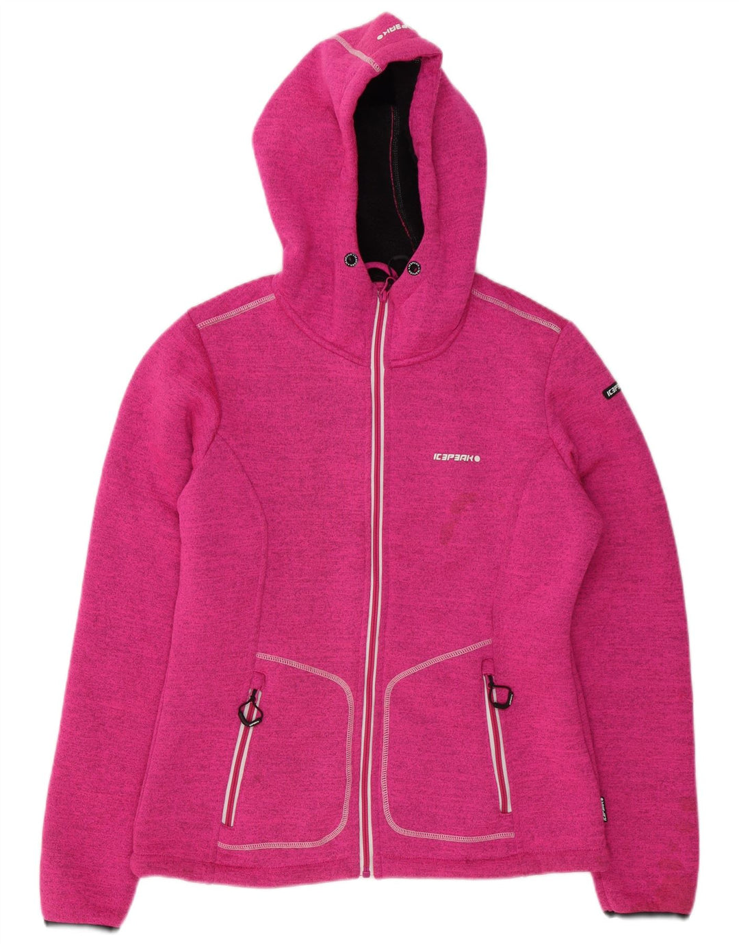 Icepeak Suéter feminino com capuz e zíper IT 48 XL poliéster manchado rosa