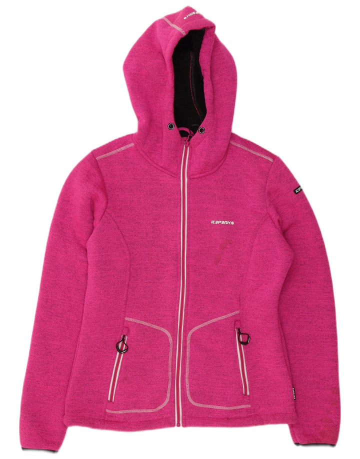 Icepeak Suéter feminino com capuz e zíper IT 48 XL poliéster manchado rosa