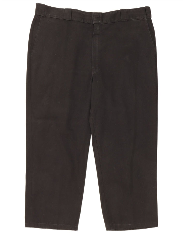 Calças cortadas masculinas Dickies W42 L25 poliéster preto