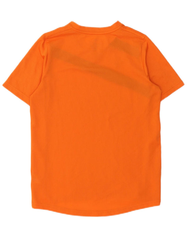 Camiseta Puma Menino Top 11-12 Anos Listrado Laranja Esporte