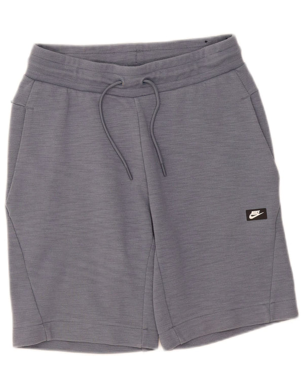 Shorts esportivos masculinos Nike pequenos algodão manchado azul marinho