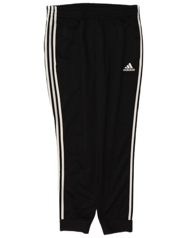 Calça de treino masculina Adidas Joggers UK 44/46 grande poliéster preto
