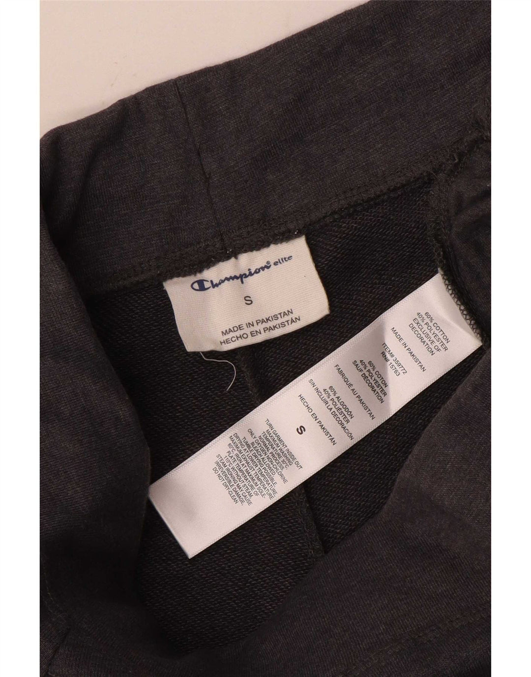 Calça de treino masculina Champion Joggers pequeno algodão cinza