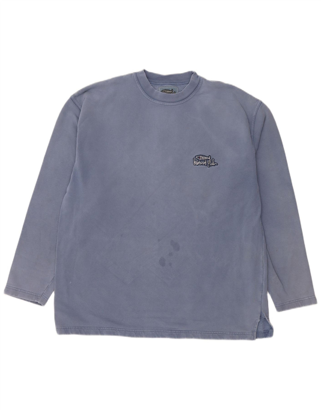 Weird Fish Mens moletom jumper XL algodão azul