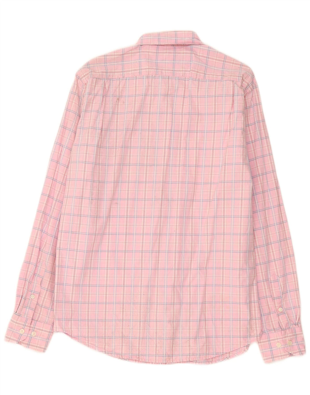 Camisa masculina Gas grande algodão xadrez rosa
