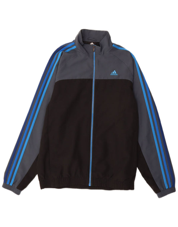 Adidas Mens Climalite Tracksuit Top Jacket UK 40/42 Medium Grey Colourblock