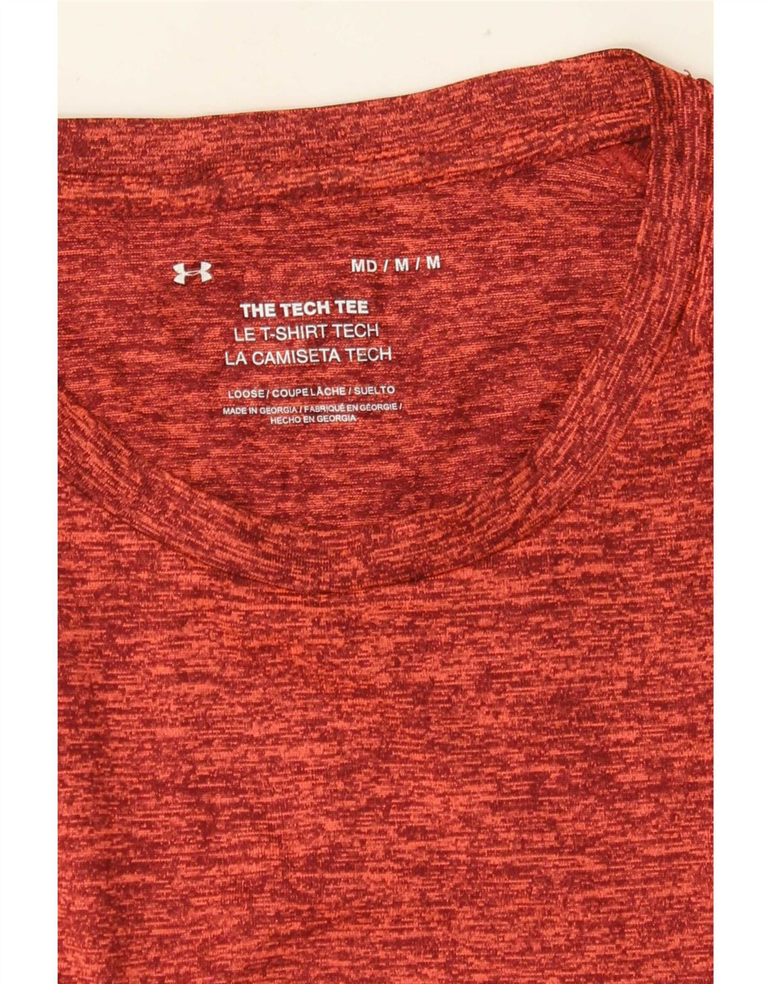 Camiseta masculina Under Armour Top médio vermelho manchado
