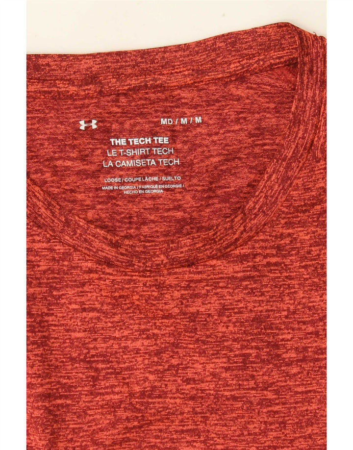 Camiseta masculina Under Armour Top médio vermelho manchado