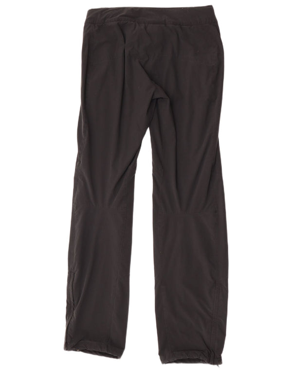 Calça corta-vento reta feminina Adidas UK 12 médio W30 L34 preta